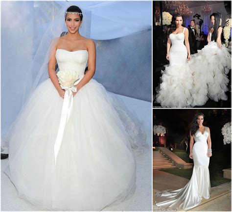 Kim Kardashian wedding gowns